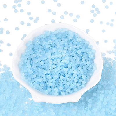 FGB Frosted Transparent Glass Seed Beads SEED-N013-04A-11-1