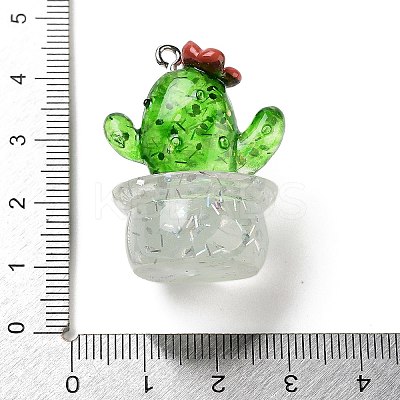 Transparent Resin Plant Pendants LS-RESI-Z028-04A-1