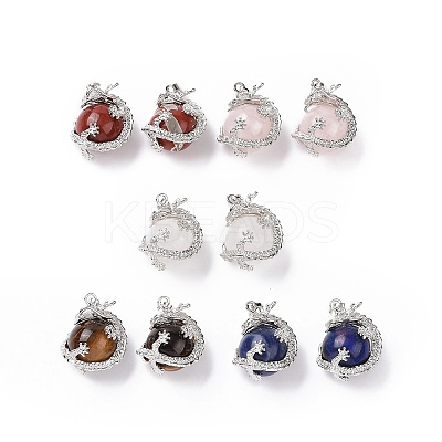 Mixed Natural Gemstone Pendants GP471-M-1