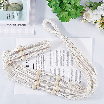 Cotton Crochet Macrame Hanging Planters AJEW-WH20042-17D-1