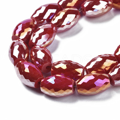 Electroplate Glass Beads Strands EGLA-S194-15A-A14-1