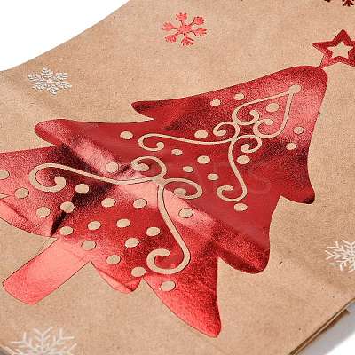 Christmas Theme Hot Stamping Rectangle Paper Bags CARB-F011-02A-1