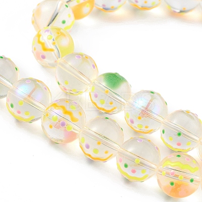 Transparent Glass Beads Strands LAMP-F029-01F-1