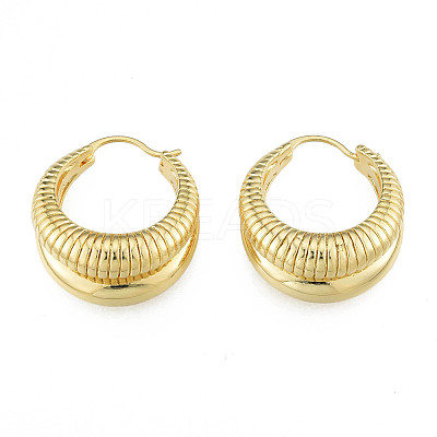 Brass Teardrop Chunky Hoop Earrings for Women EJEW-N011-84-1