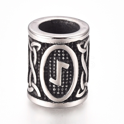 304 Stainless Steel European Beads OPDL-G010-07AS-02B-1