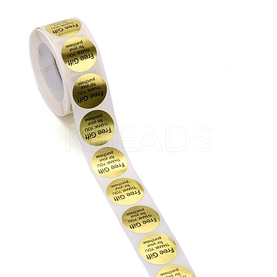 Flat Round Paper Thank You Stickers DIY-C042-09B-1
