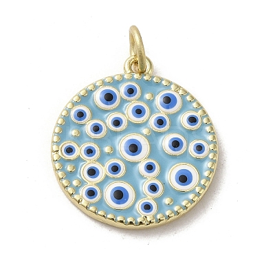 Brass Enamel Pendants KK-E092-20B-02-1