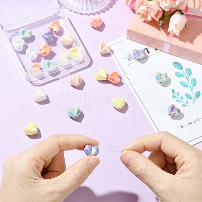 24Pcs 6 Colors Acrylic Imitation Pearl Beads OACR-CJ0002-49-1