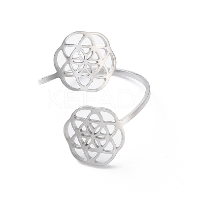 304 Stainless Steel Open Rings for Women RJEW-S240-02P-1
