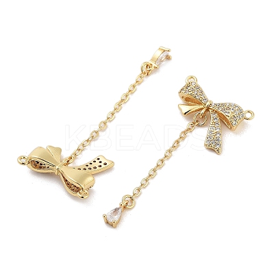 Rack Plating Brass Micro Pave Clear Cubic Zirconia Big Pendants KK-Z064-12G-02-1