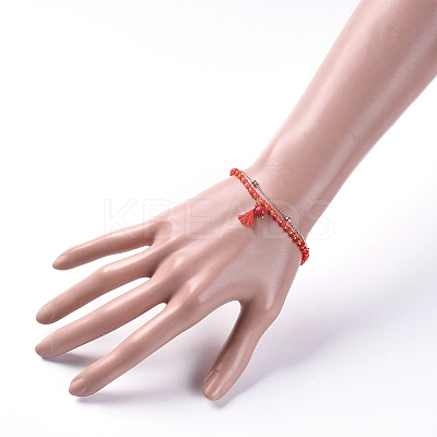 Multi-Strand Bracelets BJEW-JB04936-01-1