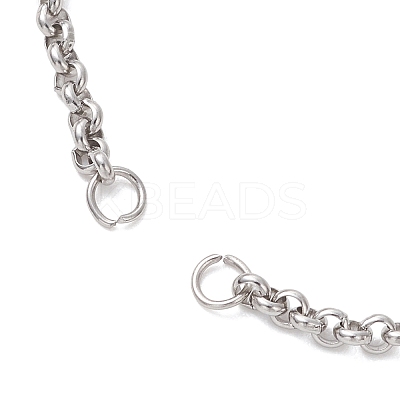 304 Stainless Steel Rolo Chain Bracelet Making AJEW-JB01513-1