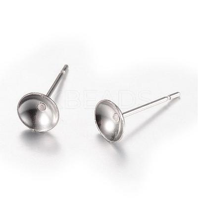 Tarnish Resistant 304 Stainless Steel Stud Earring Findings STAS-T007-05-1