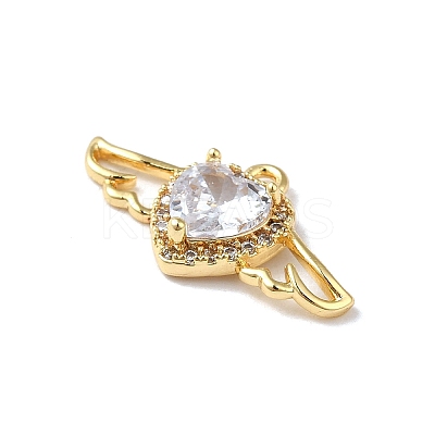 Brass Micro Pave Cubic Zirconia Pendants KK-B079-10G-1