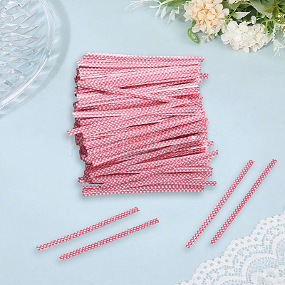 500Pcs Polka Dot PET Plastic Wire Twist Ties FIND-WH20005-40B-1