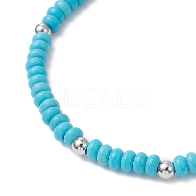 2Pcs 2 Colors Trumpet Shell Beads Charm Bracelets BJEW-JB12374-1