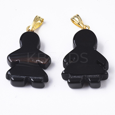Natural Agate Pendants G-R459-013A-1