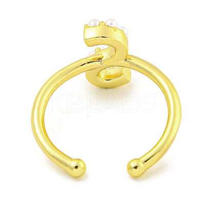 Rack Plating Brass Open Cuff Rings for Women RJEW-F162-01G-S-1