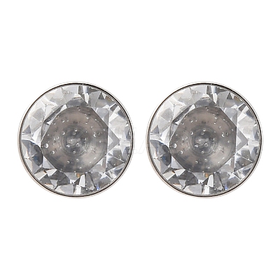 304 Stainless Steel Clear Cubic Zirconia Stud Earrings EJEW-Q044-07P-1