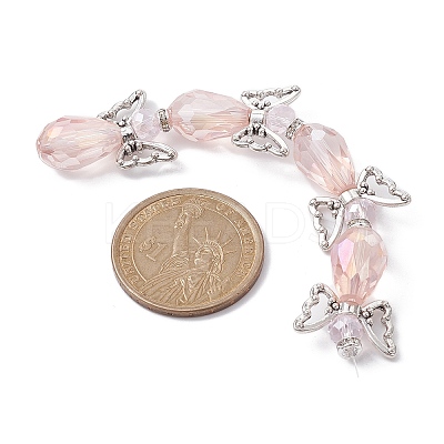 Angel Fairy Shape Electroplate Glass Beads Strands AJEW-JB01173-02-1