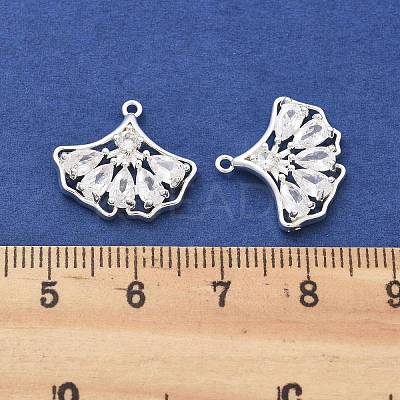 Brass Micro Pave Cubic Zirconia Pendants KK-B134-44S-1