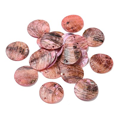 Spray Painted Natural Akoya Shell Pendants SHEL-F007-15B-14-1