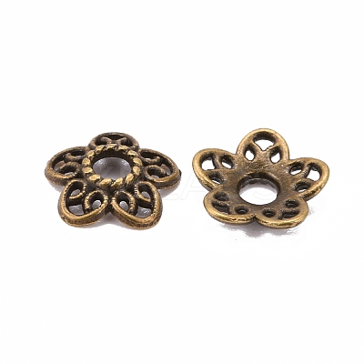 Tibetan Style Alloy Bead Caps X-K0P34071-1