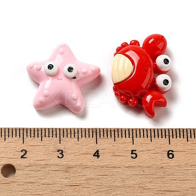 Sea Animal Theme Opaque Resin Decoden Cabochons RESI-D009-07-1