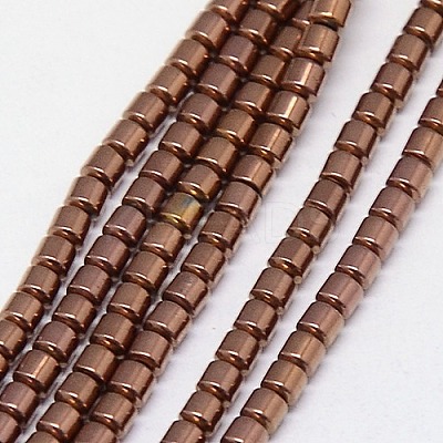 Electroplate Non-magnetic Synthetic Hematite Beads Strands G-J163-2x2mm-M-1