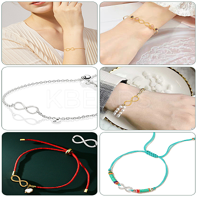 40Pcs 2 Colors Tibetan Style Alloy Linking Rings FIND-LP0003-35-1