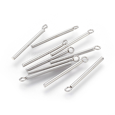 Tarnish Resistant 202 Stainless Steel Pendants STAS-F186-03P-1.5x20mm-1