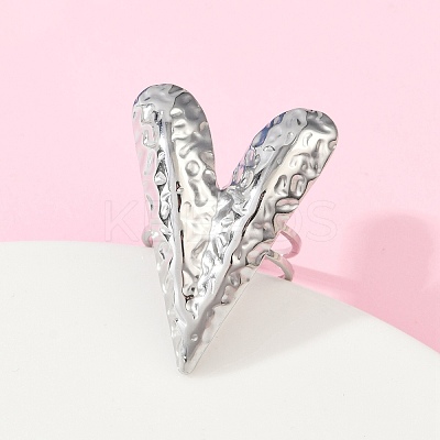 304 Stainless Steel Cuff Rings LS-RJEW-D306-05P-1