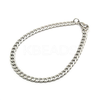 Tarnish Resistant 304 Stainless Steel Curb Chain/Twisted Chain Bracelet Making LS-STAS-A028-N121P-1