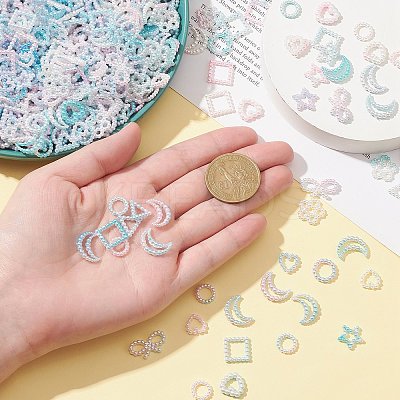 100g Spray Paint ABS Plastic Cabochons KY-CJ0001-67-1