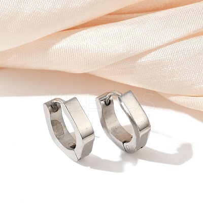 304 Stainless Steel Polishing Effect Hoop Earrings EJEW-M001-35P-1