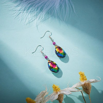 DIY Colorful Dangle Earring Making Kits DIY-SZ0003-46-1