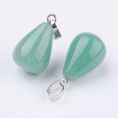 Natural Green Aventurine Pendants X-G-K187-04G-1