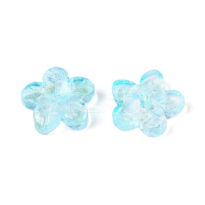 Baking Paint Transparent Glass Beads DGLA-N014-08A-07-1