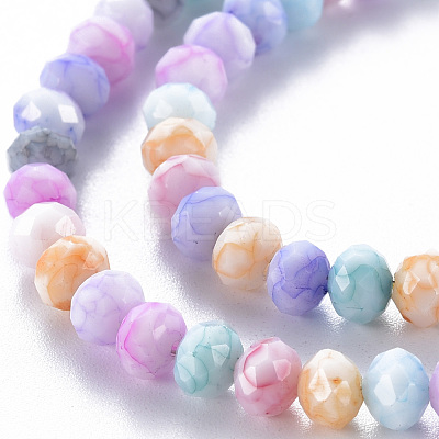 Opaque Baking Paint Glass Beads Strands X-EGLA-N006-009A-A09-1