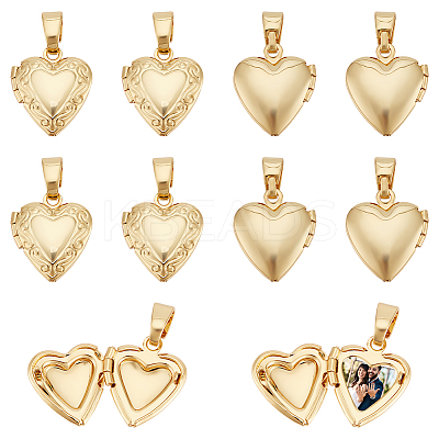 Rack Plating Brass Locket Pendants FIND-UN0015-53A-1