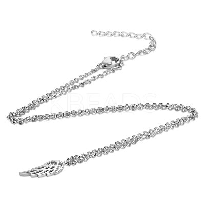 Tarnish Resistant 201 Stainless Steel Pendants Necklaces NJEW-S063-TN504-1-1