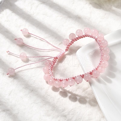 Adjustable Natural & Synthetic Mixed Gemstone Beads Braided Bead Bracelets for Women BJEW-L713-B-1