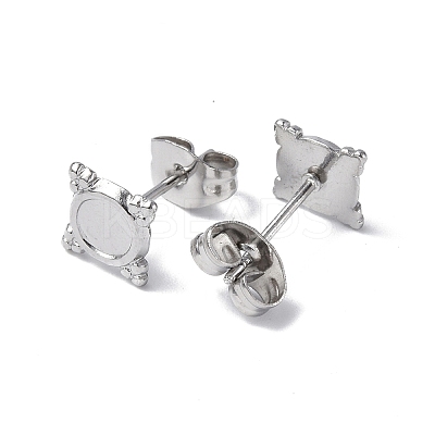 Non-Tarnish 304 Stainless Steel Stud Earring Findings STAS-F286-05P-1