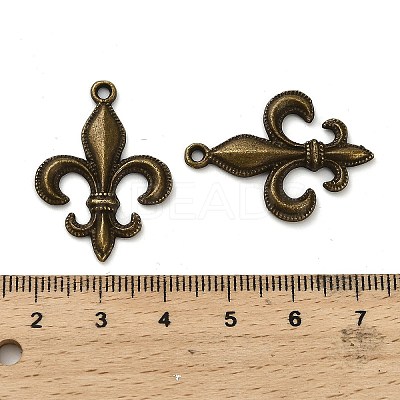 Lily Symbol Tibetan Style Alloy Pendants PALLOY-E776-01AB-01-1