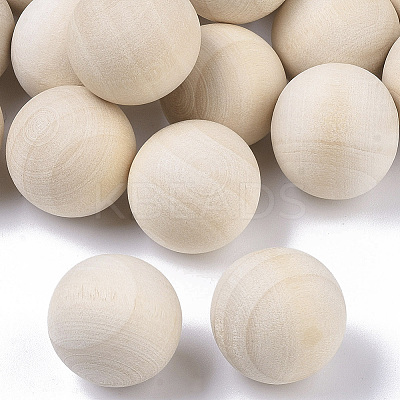 Natural Wooden Round Ball WOOD-PH0008-93-20mm-1