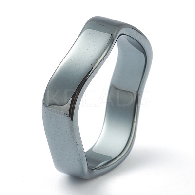 Non-magnetic Synthetic Hematite Finger Rings RJEW-H544-03C-1