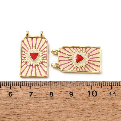 Brass Enamel Pendants X-KK-Q098-03G-1