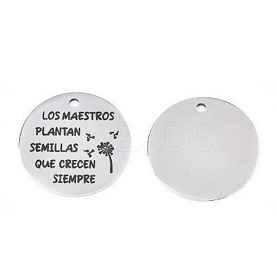 Non-Tarnish 201 Stainless Steel Pendants STAS-T064-38P-31-1