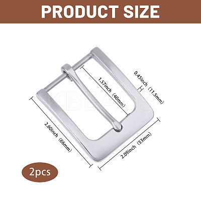 2Pcs 304 Stainless Steel Roller Buckles DIY-CA0007-24-1
