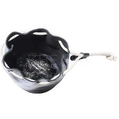 Leather Coin Storage Drawstring Bucket Bags AJEW-WH20064-95B-1